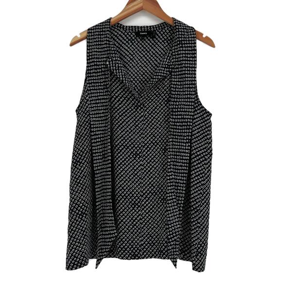 Theory x Neiman Marcus Silk Scarf Halter Top Navy Box Tile Print size Large - Picture 2 of 13